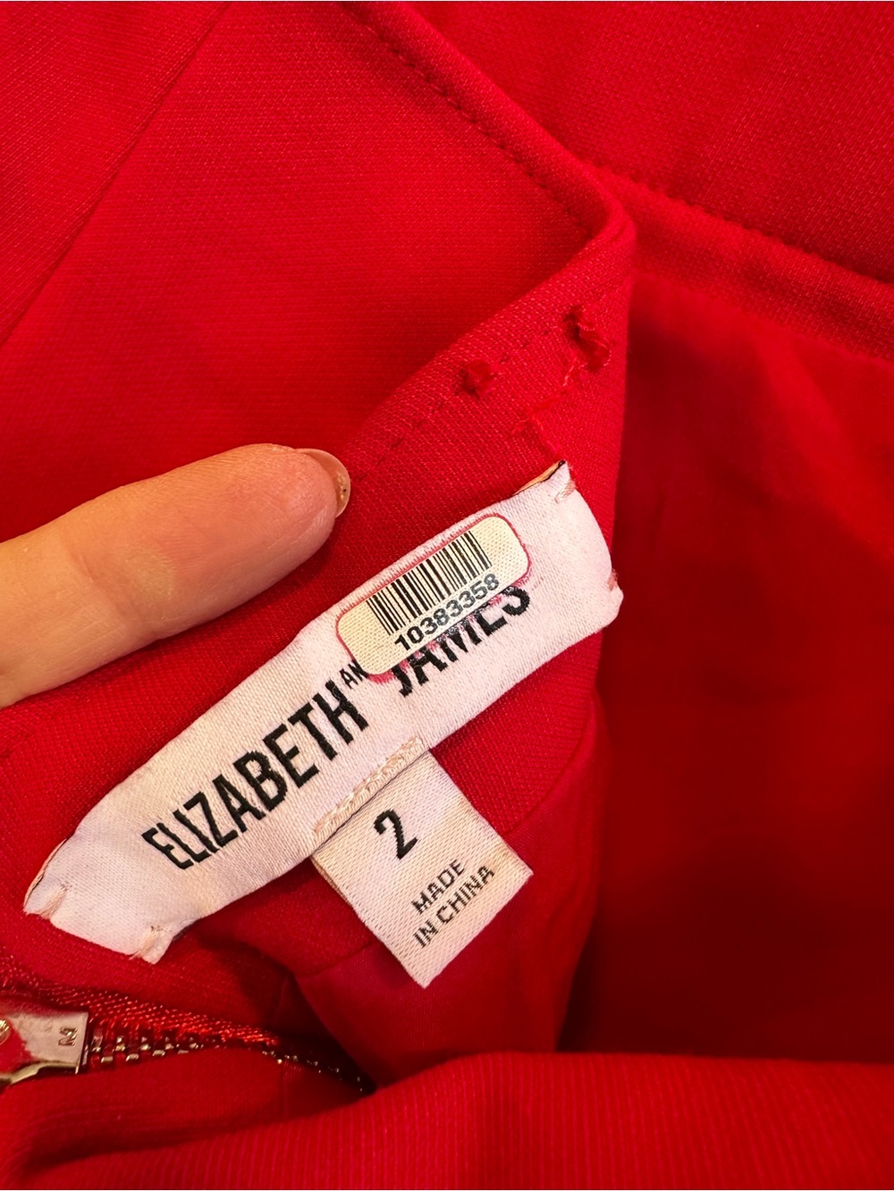 Elizabeth and James Emmy Cutout Sheath Dress Size 2 Cardinal Red Designer $385 - Picture 5 of 12